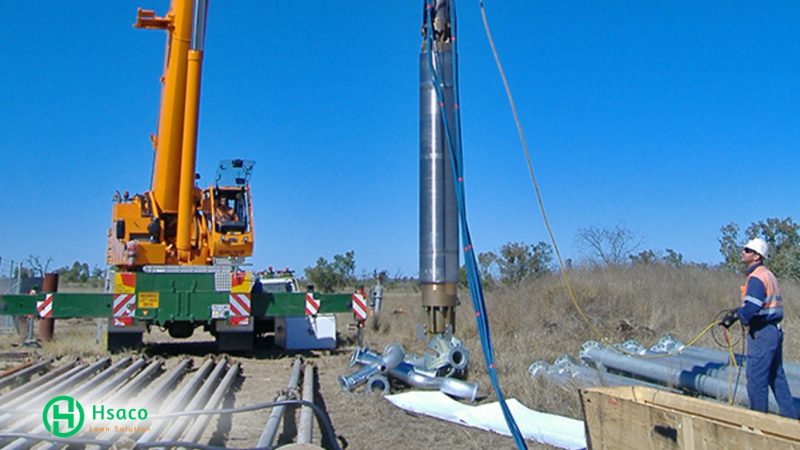 Lắp đặt bơm chìm giếng khoan