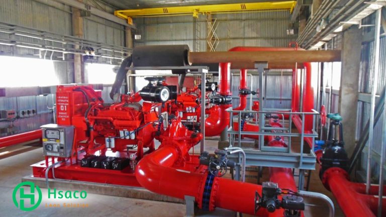 Một trạm bơm phòng cháy chữa cháy điển hình