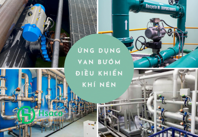 Ứng dụng của van bướm điều khiển bằng khí nén