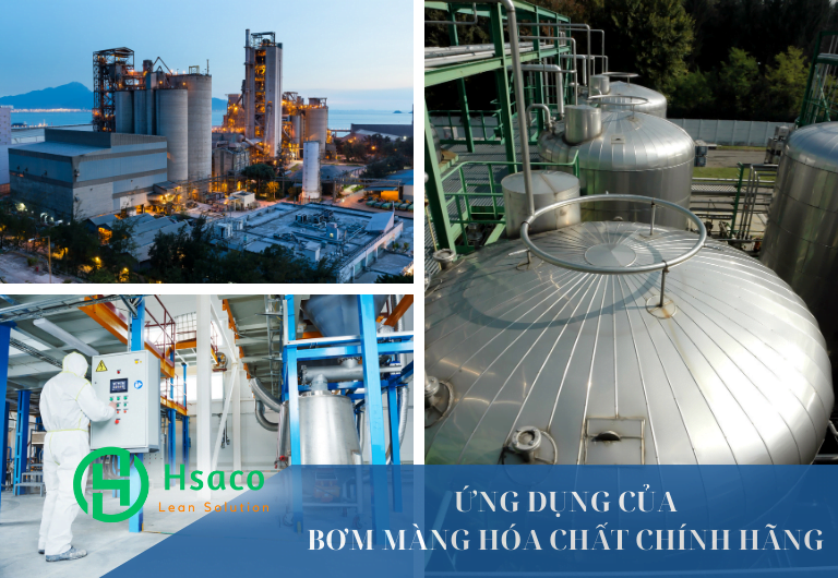 Bơm màng hóa chất rất nhiều ứng dụng trong sản xuất công nghiệp